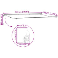 Tenda Retrattile Arancione e Marrone 500x300 cm Tessuto 3331236