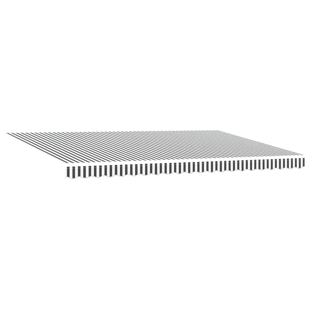 vidaXL Tenda Retrattile Antracite e Bianco 500x300 cm Tessuto
