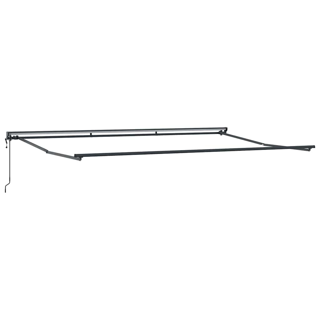 vidaXL Tenda Retrattile Antracite e Bianco 500x300 cm Tessuto