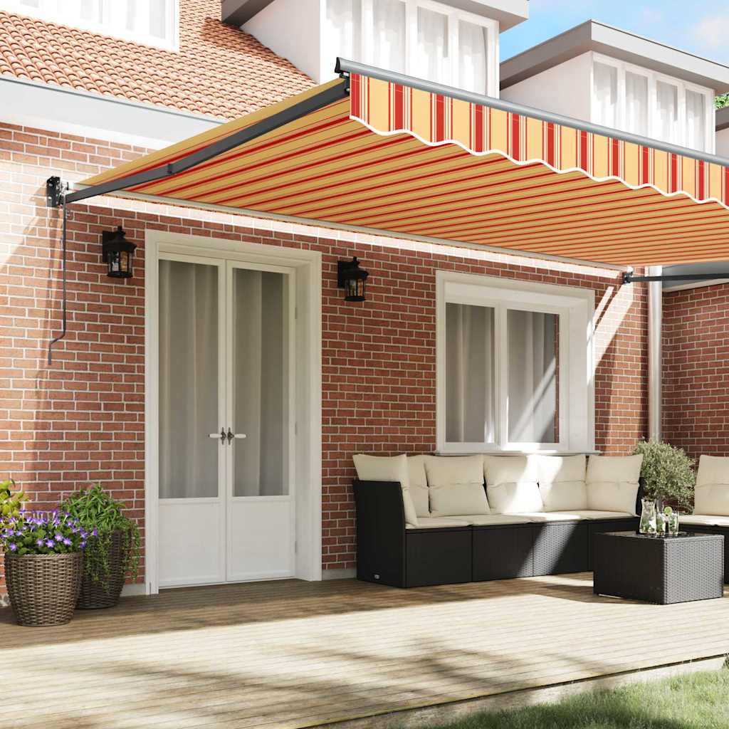 Tenda Retrattile Crema 500 × 300 cm Tessuto, Metallo 3331254