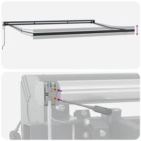 Tenda Retrattile Multicolore 500 × 300 cm Tessuto, Metallo 3331312