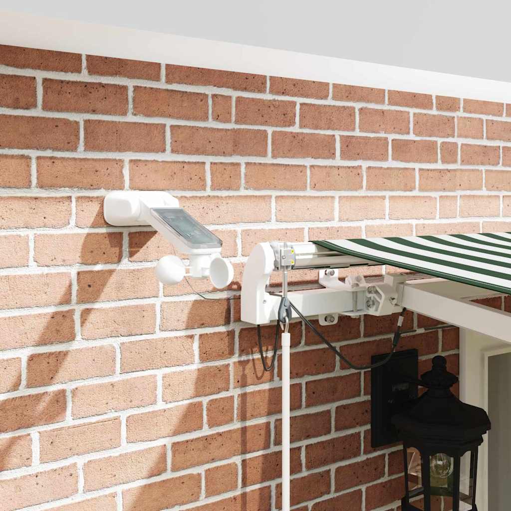 Tenda Retrattile Verde e Bianco 500 × 350 cm Tessuto e Metallo 3331584