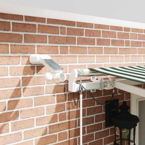 Tenda Retrattile Verde e Bianco 500 × 350 cm Tessuto e Metallo 3331584