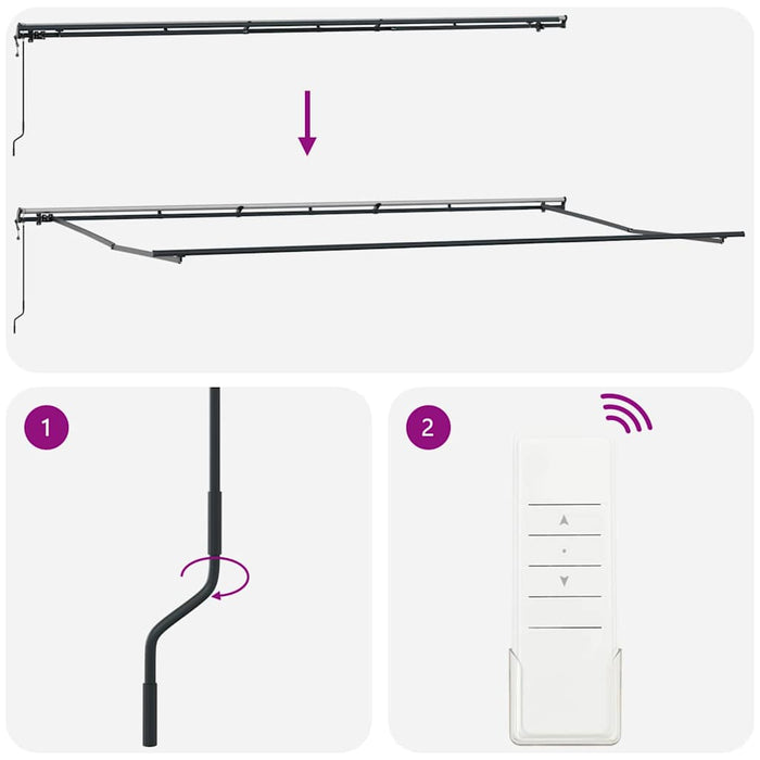 Tenda da sole automatica retrattile  Arancione e Marrone 600x300 cm 3331595
