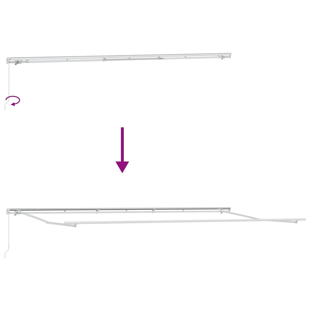 Tenda Retrattile Rigato Giallo e Arancione 600 × 300 cm 3331597