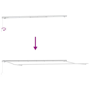 Tenda Retrattile Rigato Rosso e Bianco 600 × 300 cm 3331605