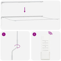 Tenda Retrattile Rosso e bianco 600 × 300 cm Rosso e bianco 3331607