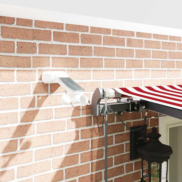 Tenda Retrattile con Rosso e bianco 600 × 300 cm Tessuto 3331612