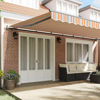 Tenda retrattile automatica a strisce multicolori  600x300 cm 3331619