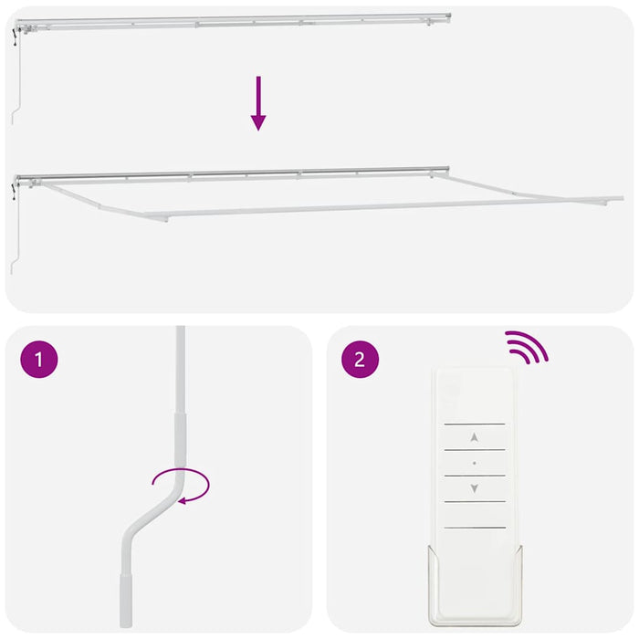 Tettuccio Retrattile Giallo / Grigio / Bianco 600 × 300 cm 3331623