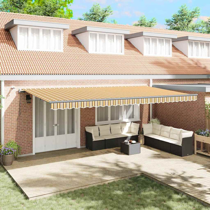 Tenda Retrattile con Multicolore 600 × 300 cm Tessuto 3331628