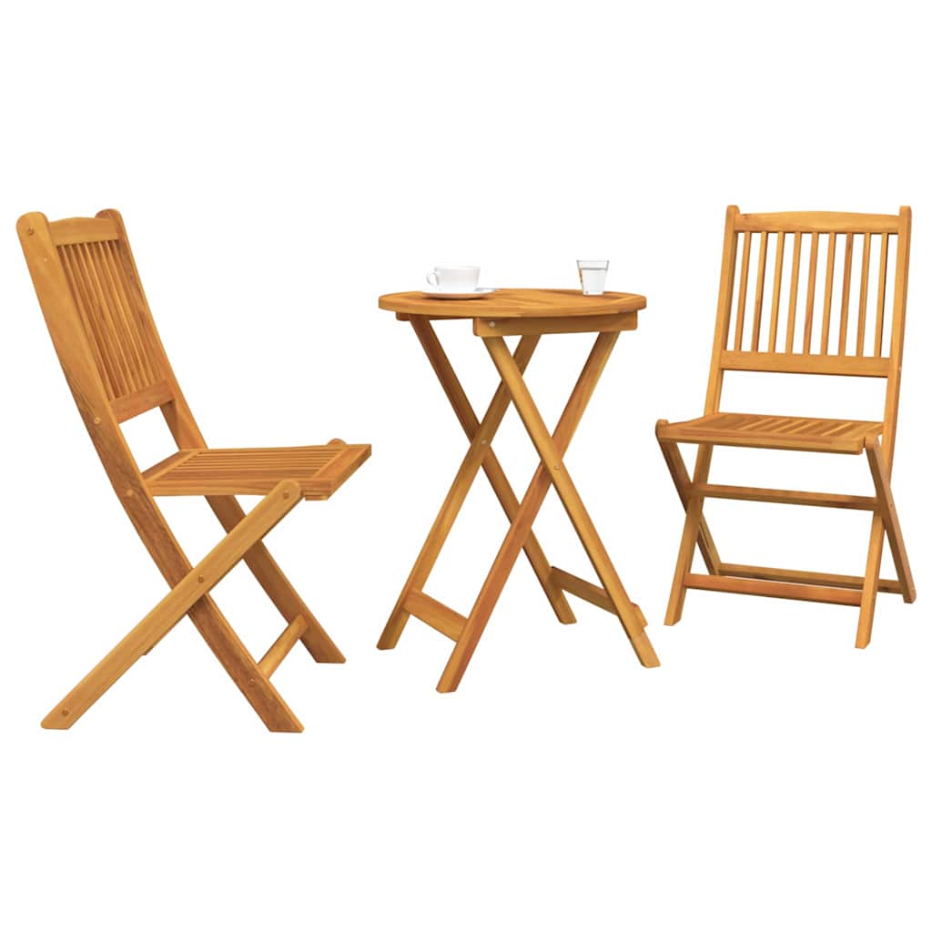 Set Bistro da Giardino 3 pcs Marrone legno massello di acacia 42000947