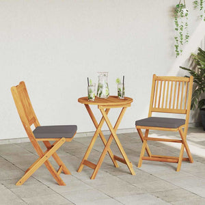 Set Bistro da Giardino 3 pcs Marrone legno massello di acacia 42000949