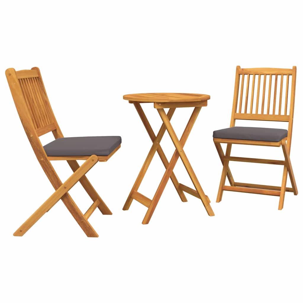 Set Bistro da Giardino 3 pcs Marrone legno massello di acacia 42000949