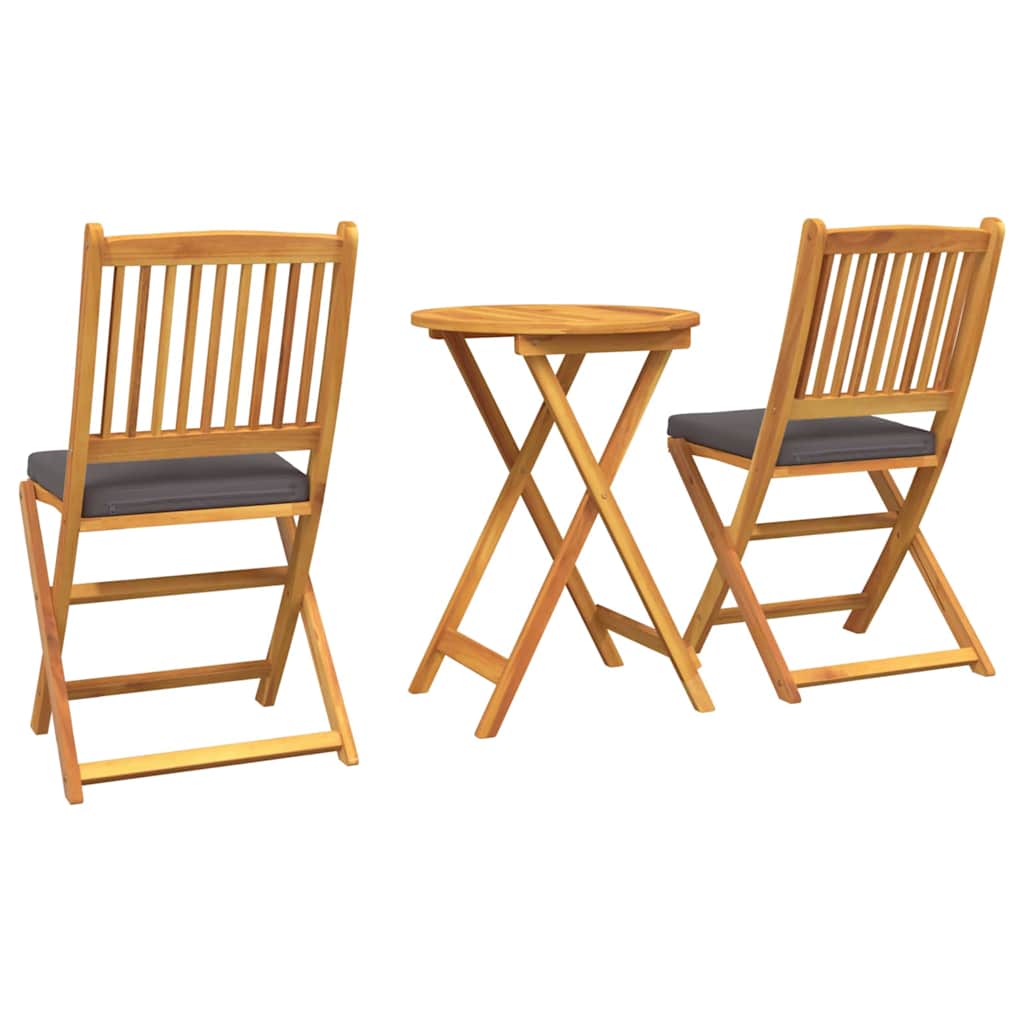 Set Bistro da Giardino 3 pcs Marrone legno massello di acacia 42000949