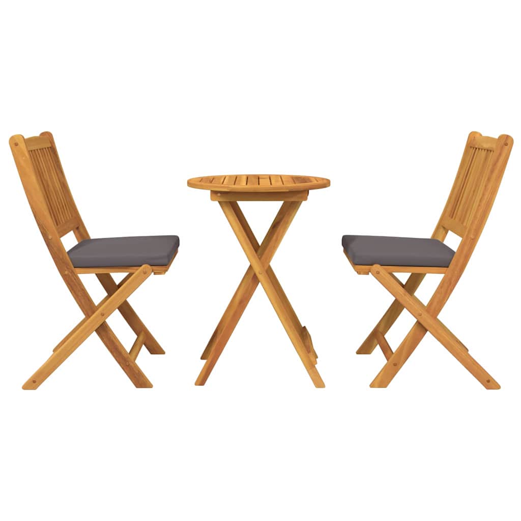 Set Bistro da Giardino 3 pcs Marrone legno massello di acacia 42000949