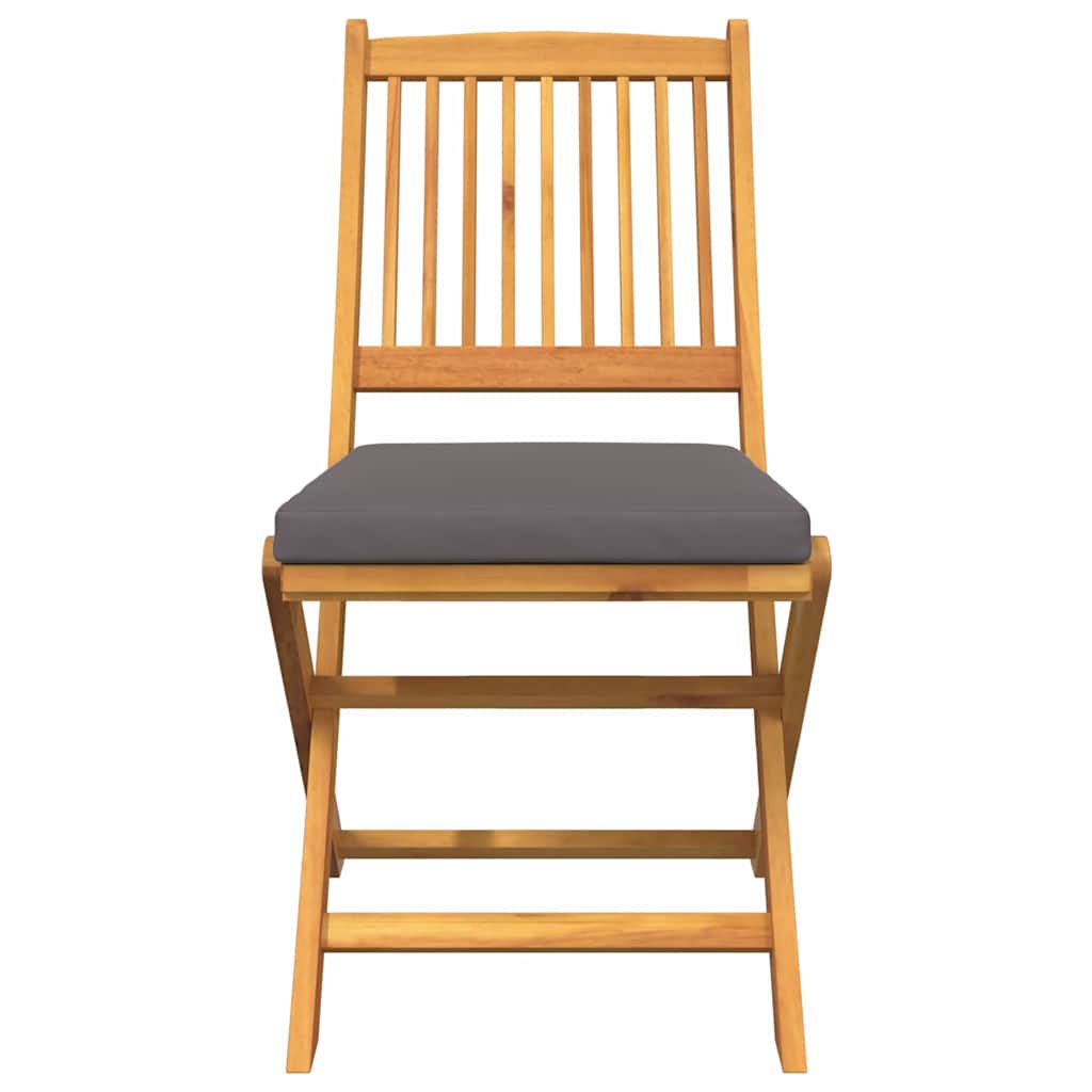 Sedia pieghevole con cuscino 2 pcs Grigio 49 x 57.5 x 92cm 42000954