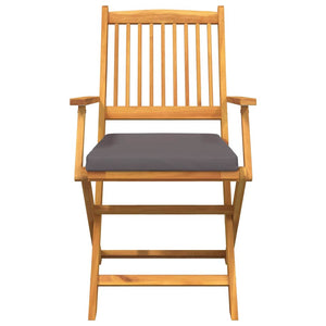 Sedia pieghevole con cuscino 2 pcs Grigio 49 x 57.5 x 92cm 42000956