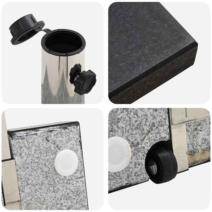 Base per ombrellone Nero 41 x 41 x 37 cm Granito 42002809