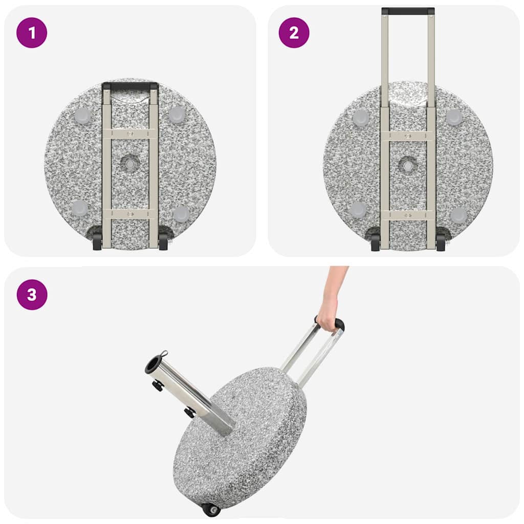 Base per ombrellone Grigio 45 x 45 x 37.5 cm Granito 42002810