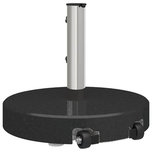 Base per ombrellone a ruote  con maniglia, in granito nero rotonda da 29 kg 42002811