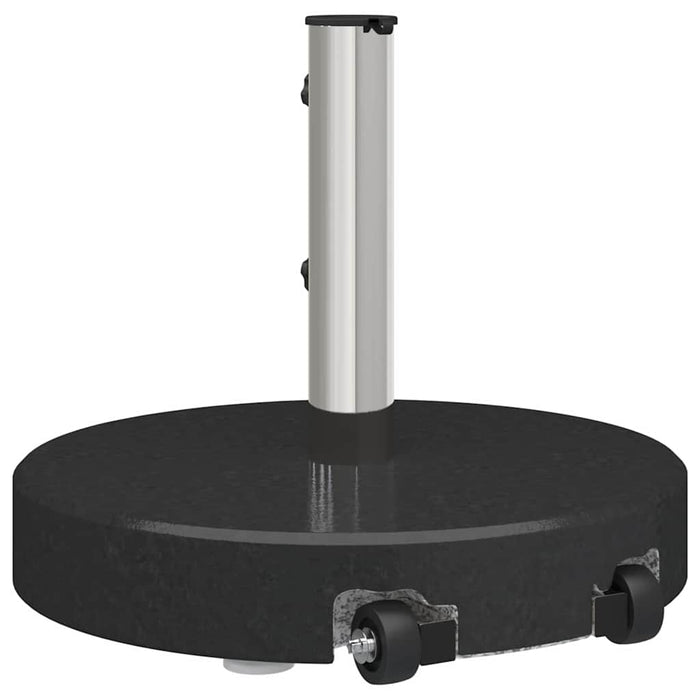 Base per ombrellone a ruote  con maniglia, in granito nero rotonda da 29 kg 42002811