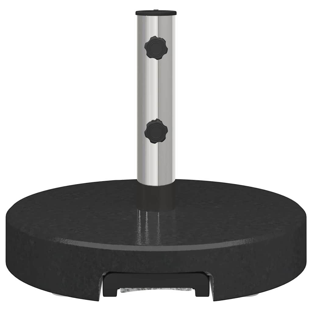 Base per ombrellone a ruote  con maniglia, in granito nero rotonda da 29 kg 42002811