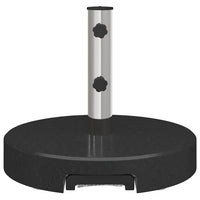 Base per ombrellone a ruote  con maniglia, in granito nero rotonda da 29 kg 42002811