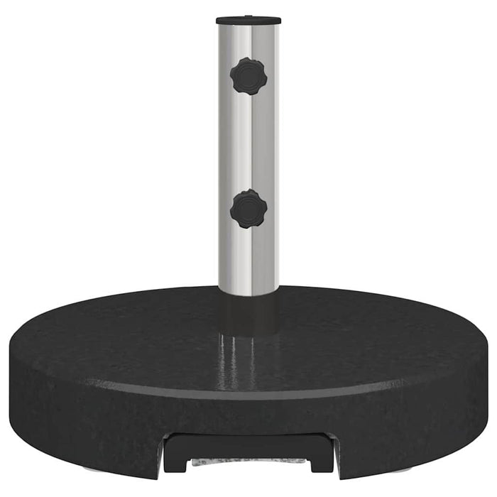 Base per ombrellone a ruote  con maniglia, in granito nero rotonda da 29 kg 42002811