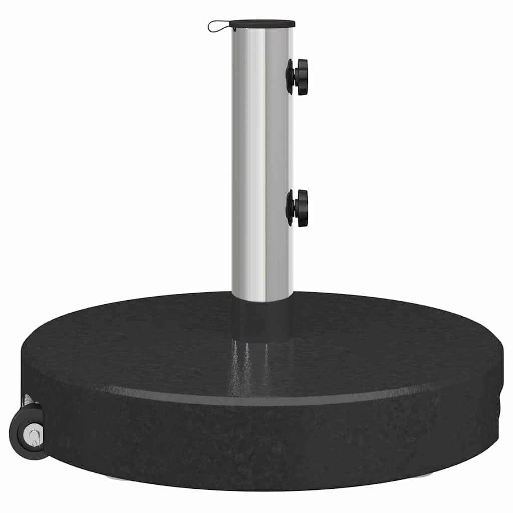 Base per ombrellone a ruote  con maniglia, in granito nero rotonda da 29 kg 42002811