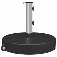 Base per ombrellone a ruote  con maniglia, in granito nero rotonda da 29 kg 42002811