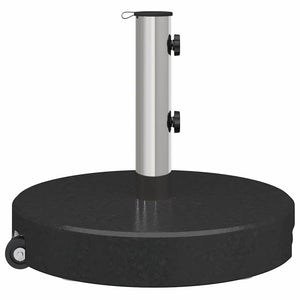 Base per ombrellone a ruote  con maniglia, in granito nero rotonda da 29 kg 42002811