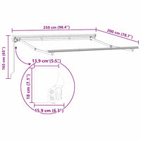 Tenda Manuale Bianco 2.5 x 2 m Struttura in alluminio 42002522