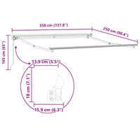 Tenda Manuale Antracite 3,5 x 2,5 m Alluminio 42002527