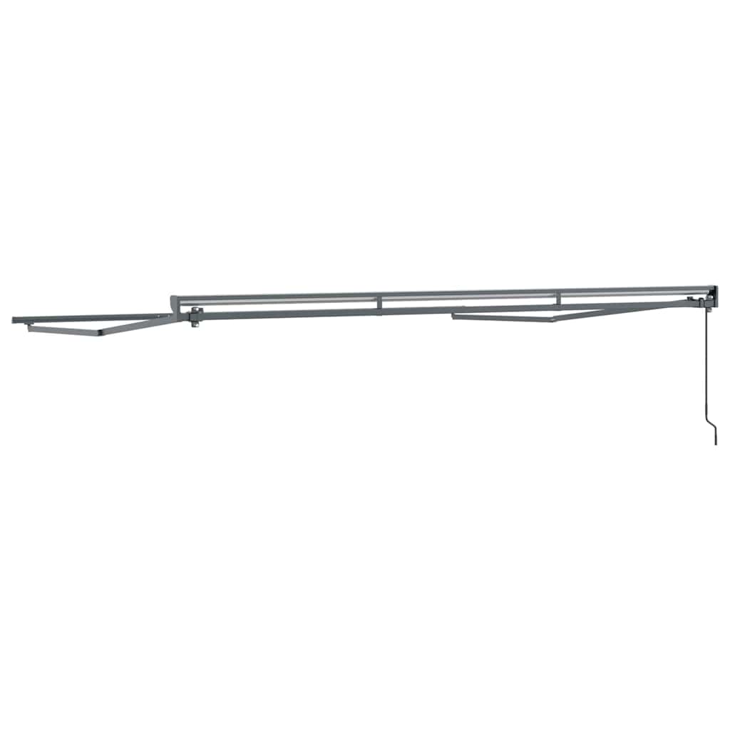 Tenda da Sole Manuale Antracite 4 × 3 m Alluminio & Poliestere 42002528