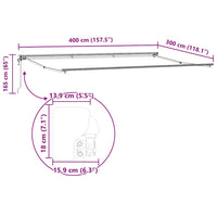 Tenda Elettrica Antracite 4 × 3 m 42002537