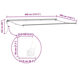 Tenda Elettrica Antracite 4 × 3 m 42002537