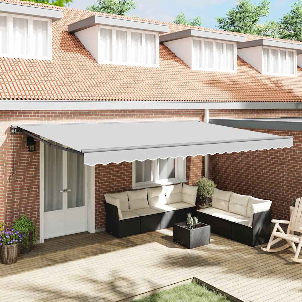 Tenda Elettrica Antracite 5 x 3 m Alluminio & Poliestere 42002539