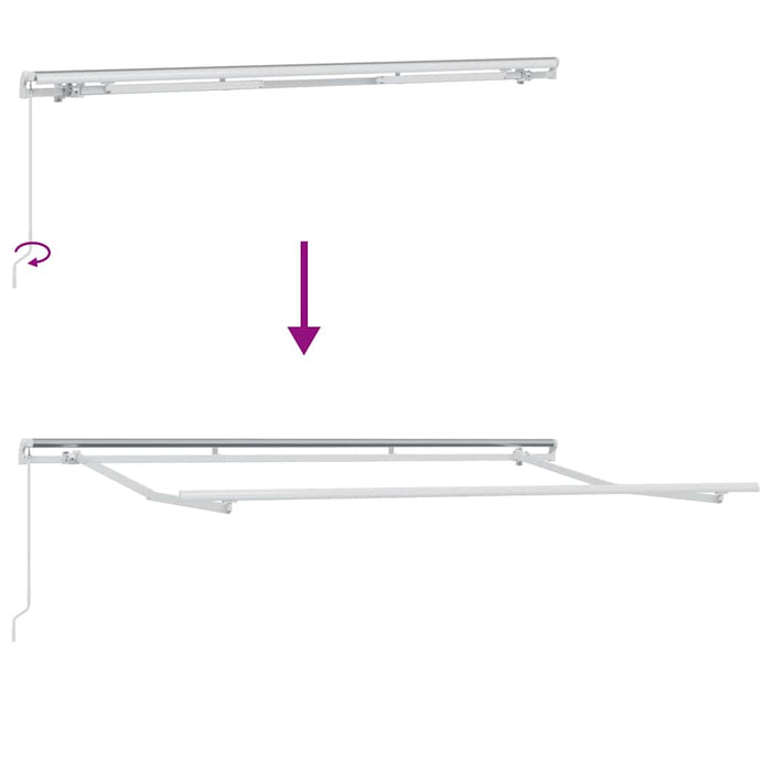 Struttura per Tenda da Sole Manuale Retrattile 3,5 x 2 m in Metallo 42002542