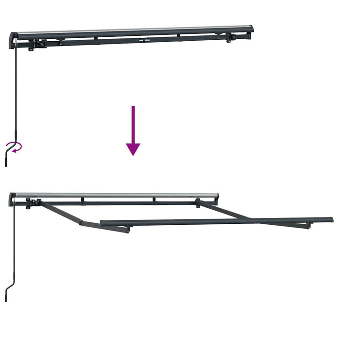 Struttura della tenda Antracite 2.5 x 2 m Metallo 42002544