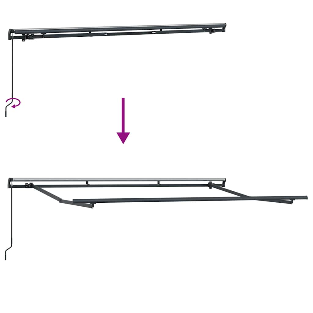 Struttura della tenda Antracite 3.5 x 2 m Metallo 42002546