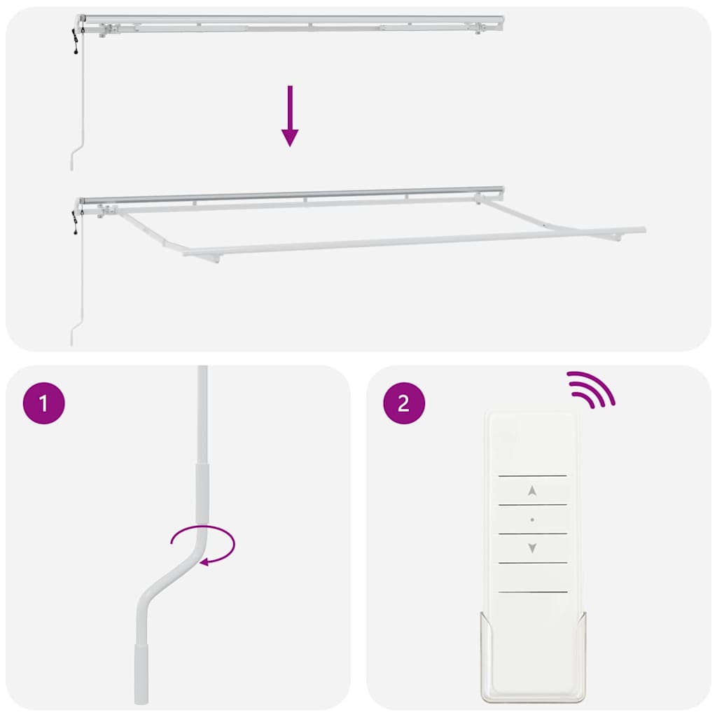 Telaio ombreggiante elettrico  Ritrattabile 4x2 m in metallo 42002551