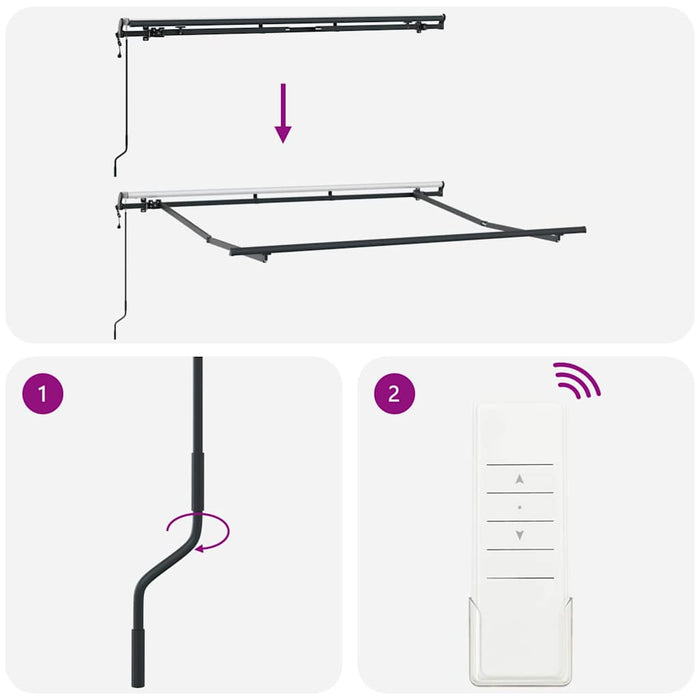 Telaio della Tenda Elettrica  Retrattile 3 x 2 m in Metallo 42002553