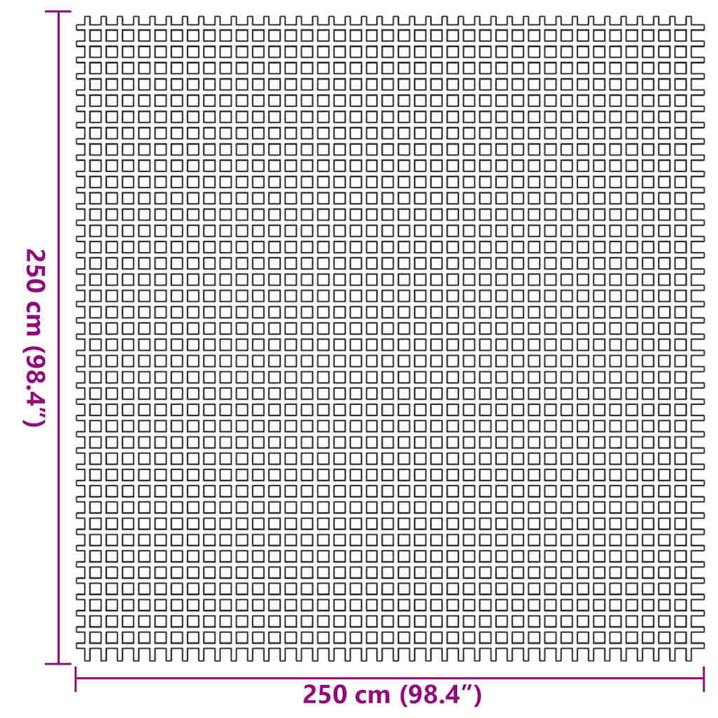Tappeto da Tenda Verde 250 x 250 cm Poliestere 42002789