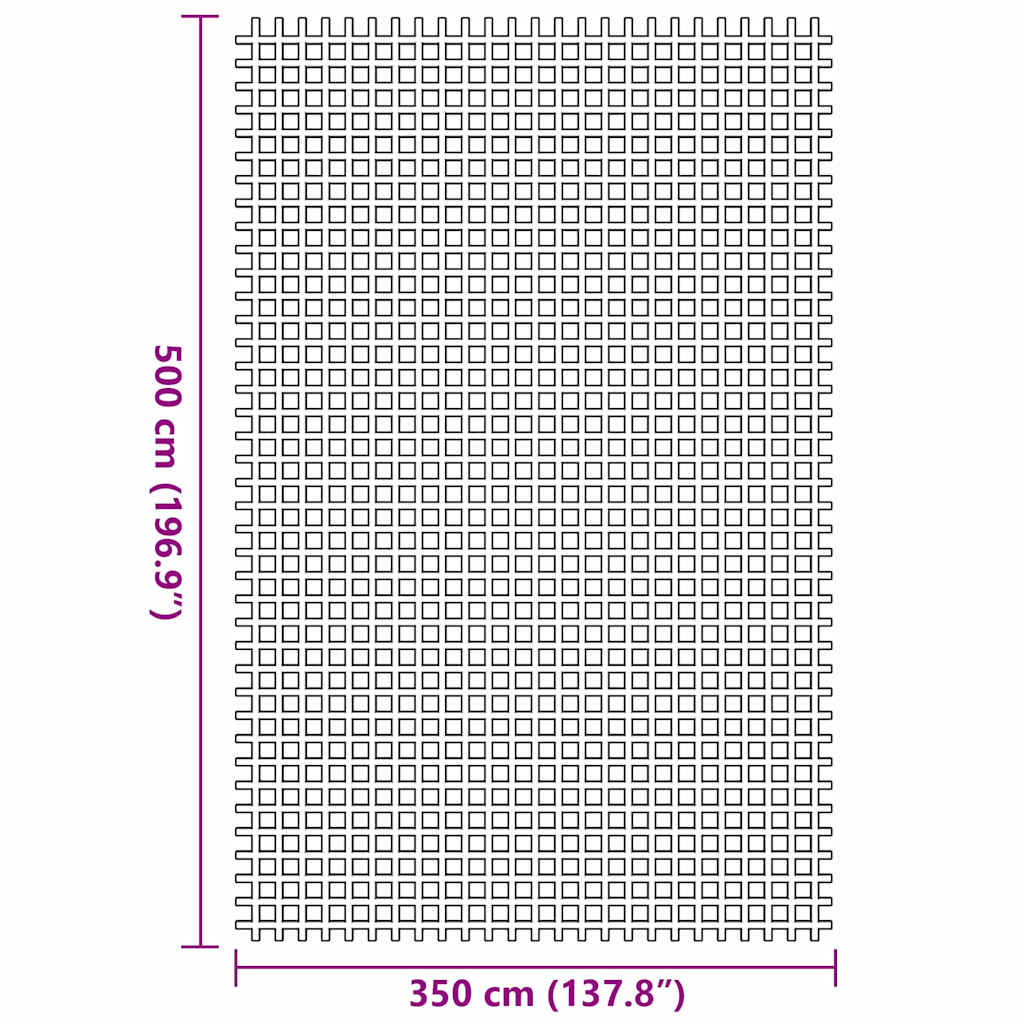 Tappeto da Tenda Verde 500 × 350 cm Poliestere 42002791