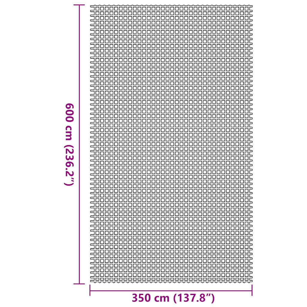 Tappeto da Tenda Verde 600 × 350 cm Poliestere 42002792