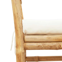 Panchina da giardino con cuscino Marrone 110 x 38 x 65cm Bambù 4108077