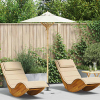 Ombrello da giardino Bianco Crema Ø 270 x 260 cm Bambù 4108079