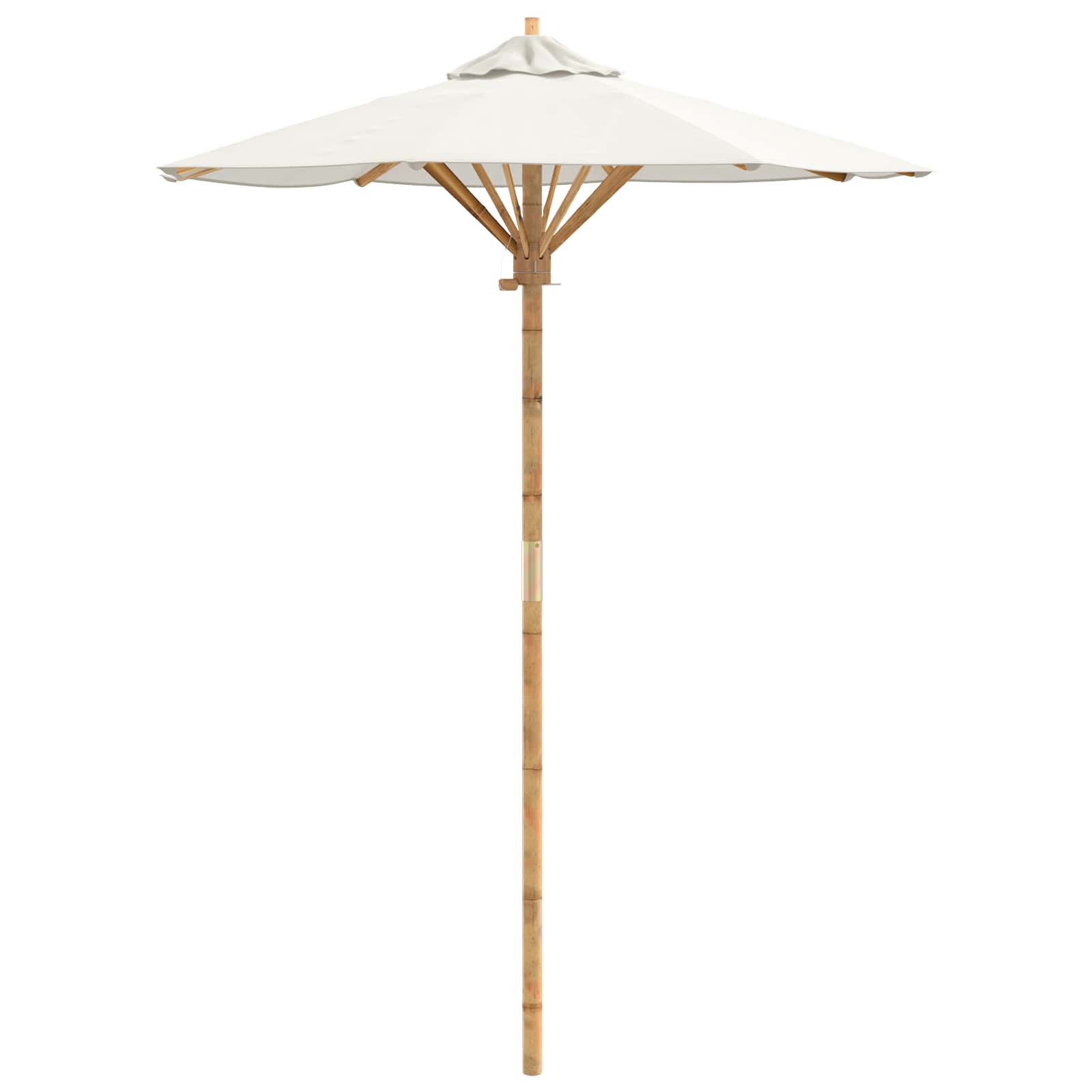 Ombrello da giardino Bianco Crema Ø 270 x 260 cm Bambù 4108079
