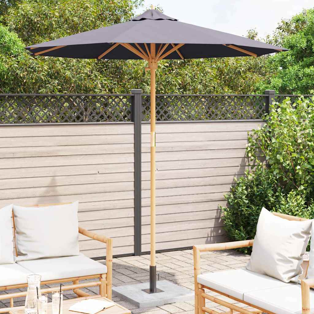 Ombrello da giardino Grigio scuro 217 x 217 x 230 cm Bambù 4108086